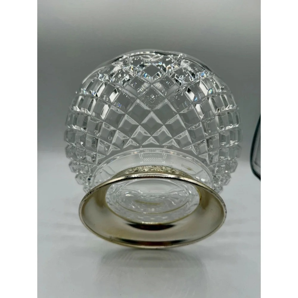 vintage lead crystal decorative bowl with Base 9 Inch